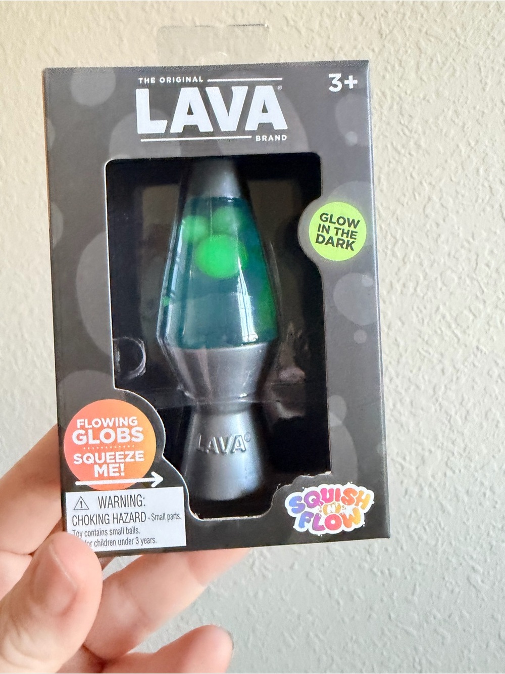 Needoh Schylling LAVA Glow-in-the-Dark Green Mini Lava Lamp